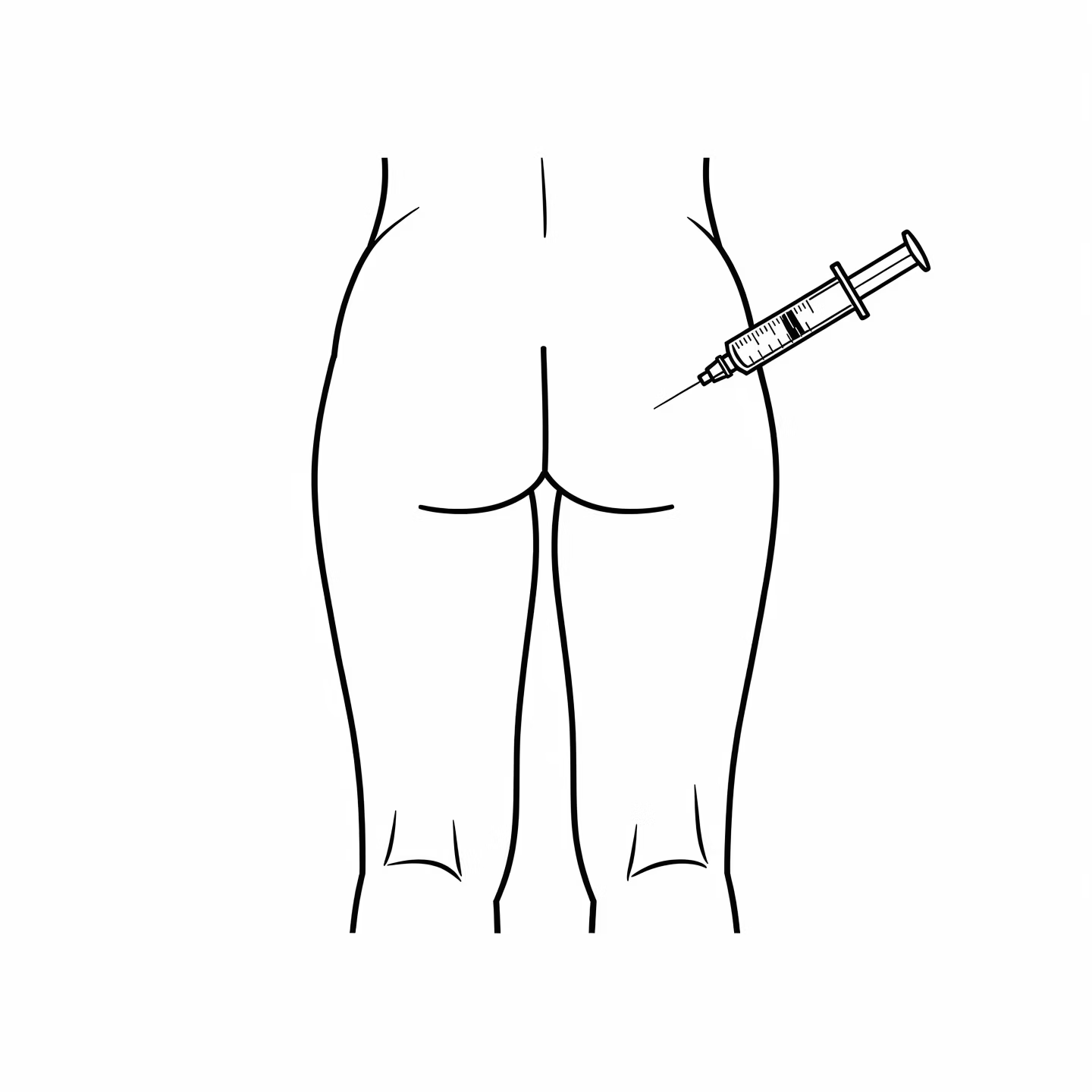 Illustration of the gluteal region
